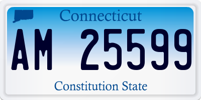 CT license plate AM25599