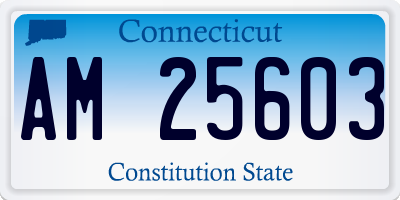 CT license plate AM25603