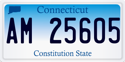 CT license plate AM25605