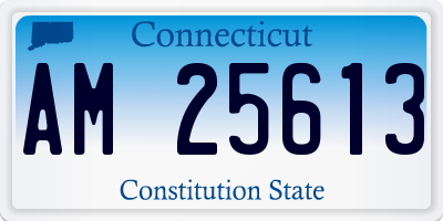 CT license plate AM25613