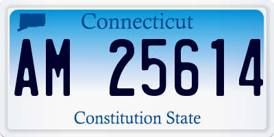 CT license plate AM25614