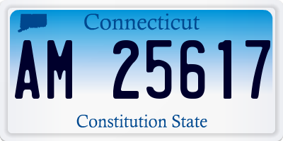 CT license plate AM25617