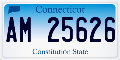 CT license plate AM25626