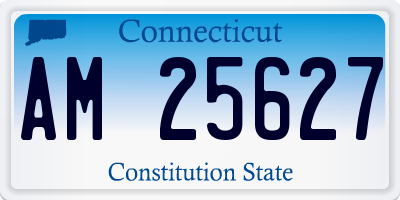 CT license plate AM25627