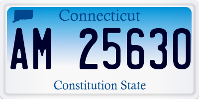 CT license plate AM25630