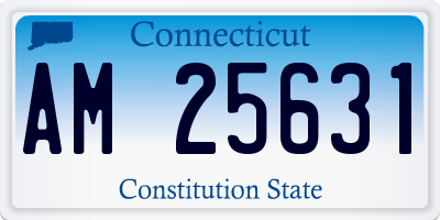 CT license plate AM25631