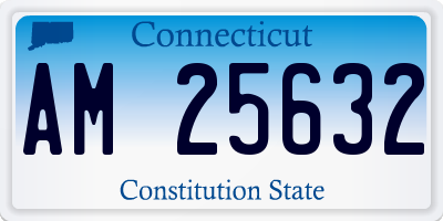 CT license plate AM25632