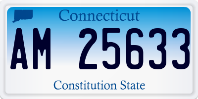 CT license plate AM25633