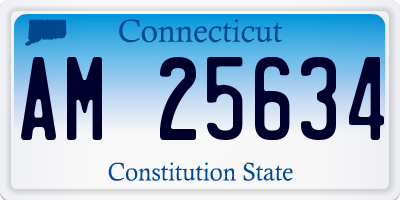 CT license plate AM25634