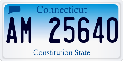 CT license plate AM25640