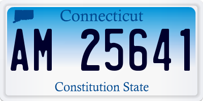 CT license plate AM25641