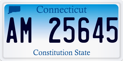 CT license plate AM25645