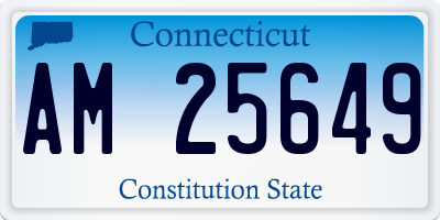 CT license plate AM25649