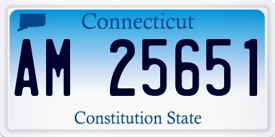 CT license plate AM25651