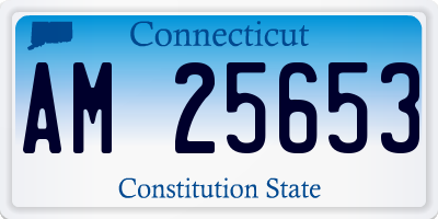 CT license plate AM25653