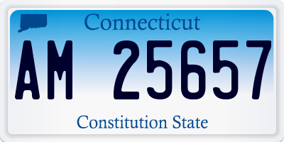 CT license plate AM25657