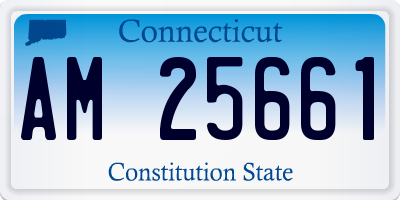 CT license plate AM25661