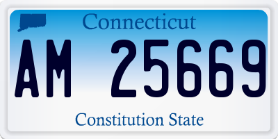 CT license plate AM25669