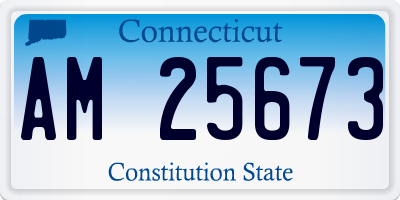 CT license plate AM25673