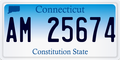 CT license plate AM25674