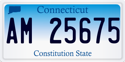 CT license plate AM25675