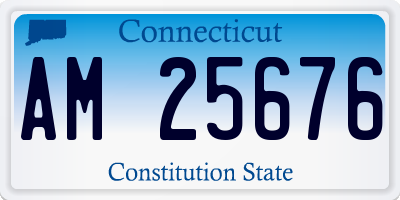 CT license plate AM25676
