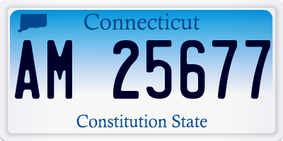 CT license plate AM25677