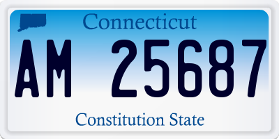 CT license plate AM25687