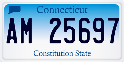 CT license plate AM25697
