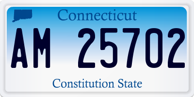 CT license plate AM25702