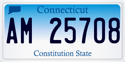 CT license plate AM25708
