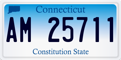 CT license plate AM25711