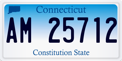 CT license plate AM25712