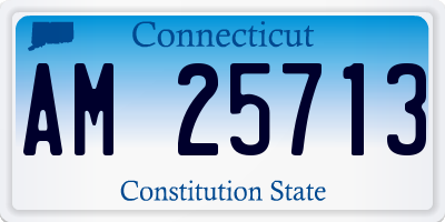 CT license plate AM25713