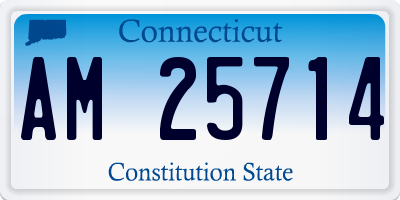 CT license plate AM25714