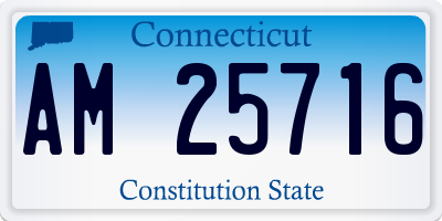 CT license plate AM25716