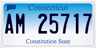 CT license plate AM25717