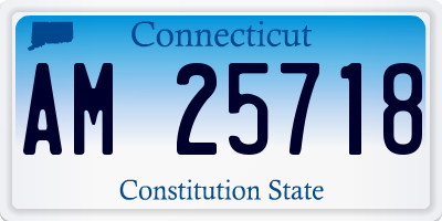CT license plate AM25718