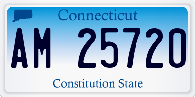 CT license plate AM25720