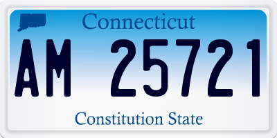 CT license plate AM25721