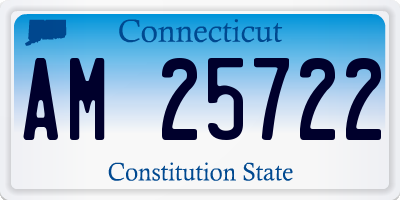 CT license plate AM25722