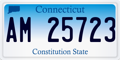CT license plate AM25723