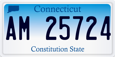 CT license plate AM25724