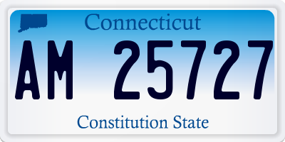 CT license plate AM25727