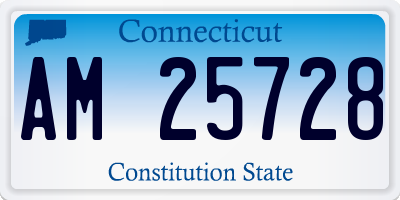 CT license plate AM25728