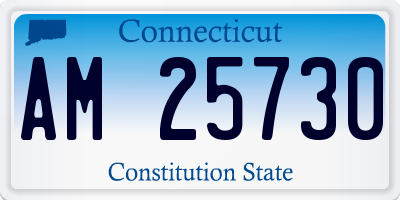 CT license plate AM25730