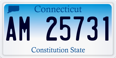 CT license plate AM25731
