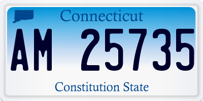 CT license plate AM25735