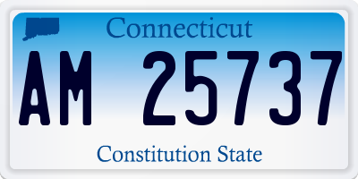 CT license plate AM25737
