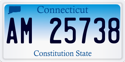 CT license plate AM25738
